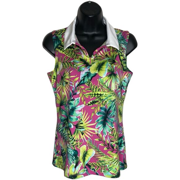 Tommy Bahama Tops - NWT Tommy Bahama Golf Polo Shirt Womens S Tennis Pickleball UPF 50 Preppy Tank